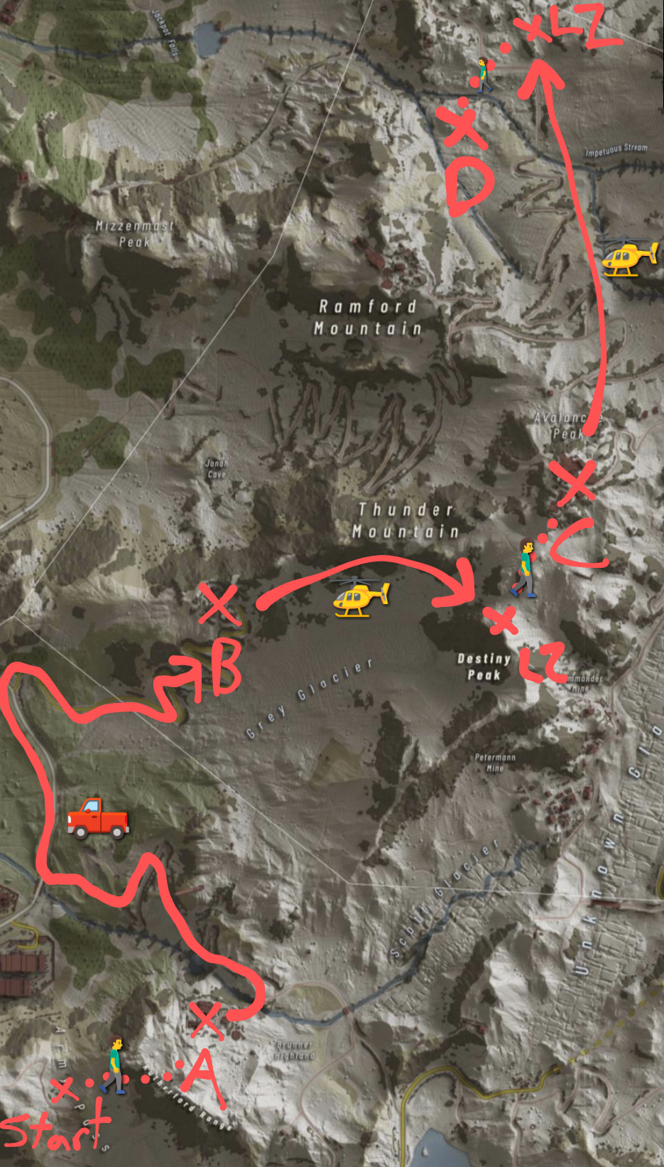 Operation Subzero route reference